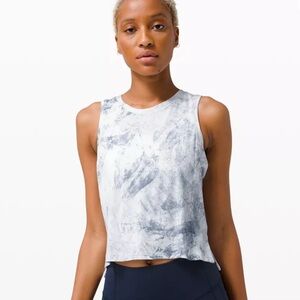 Lululemon Train To Be Tank in Wash White/Luna